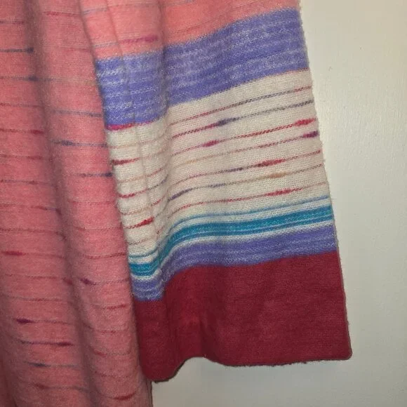 Vintage 1970's Joseph Magnin The Farr West Fuzzy RARE Striped House Coat, Sz L